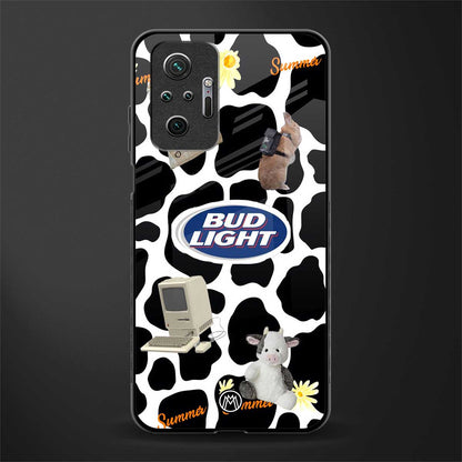 moo moo summer vibes glass case for redmi note 10 pro image