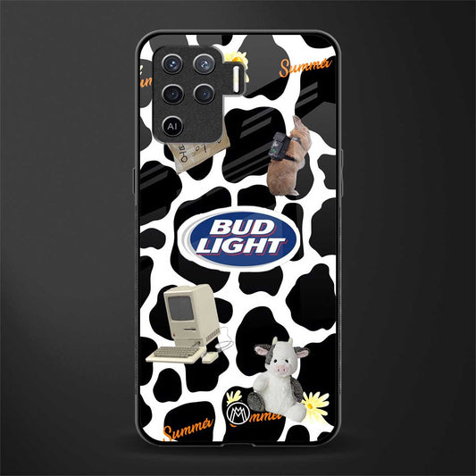 moo moo summer vibes glass case for oppo f19 pro image