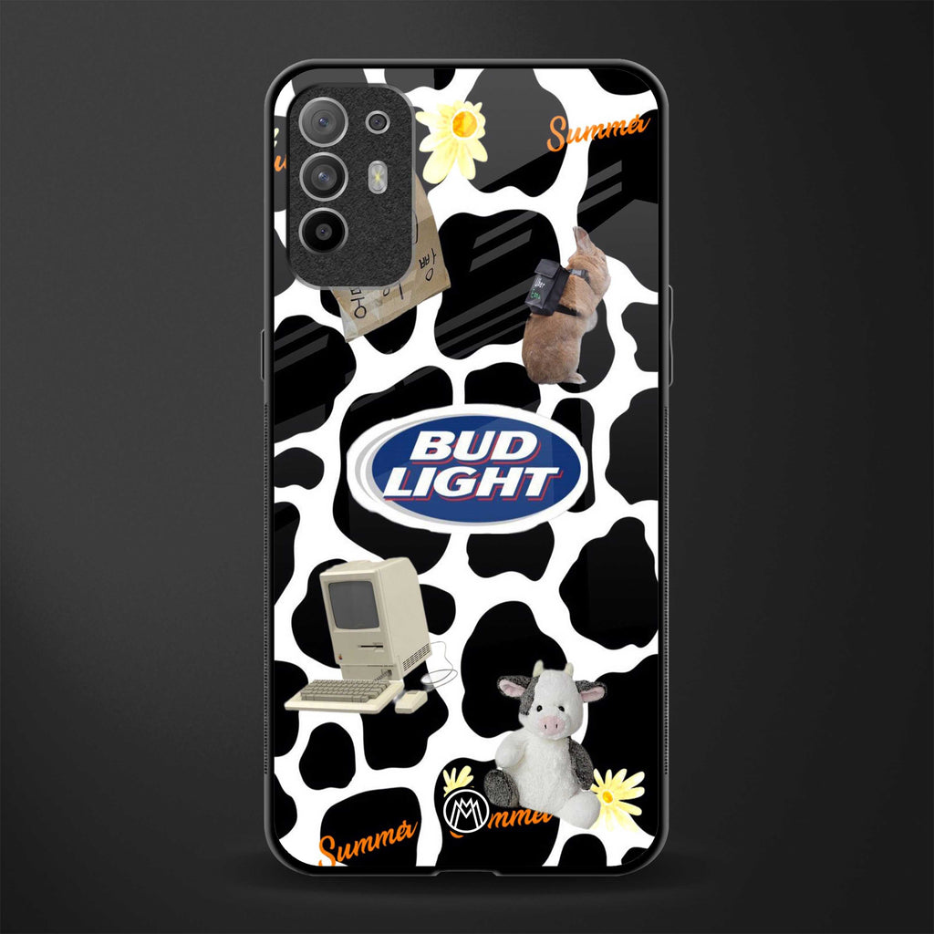 moo moo summer vibes glass case for oppo f19 pro plus image
