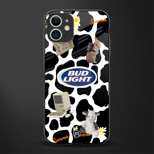 moo moo summer vibes glass case for iphone 12 image