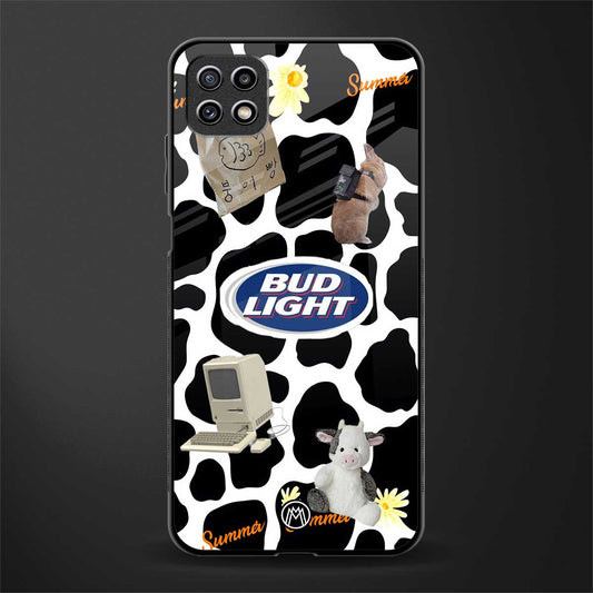 moo moo summer vibes glass case for samsung galaxy a22 5g image