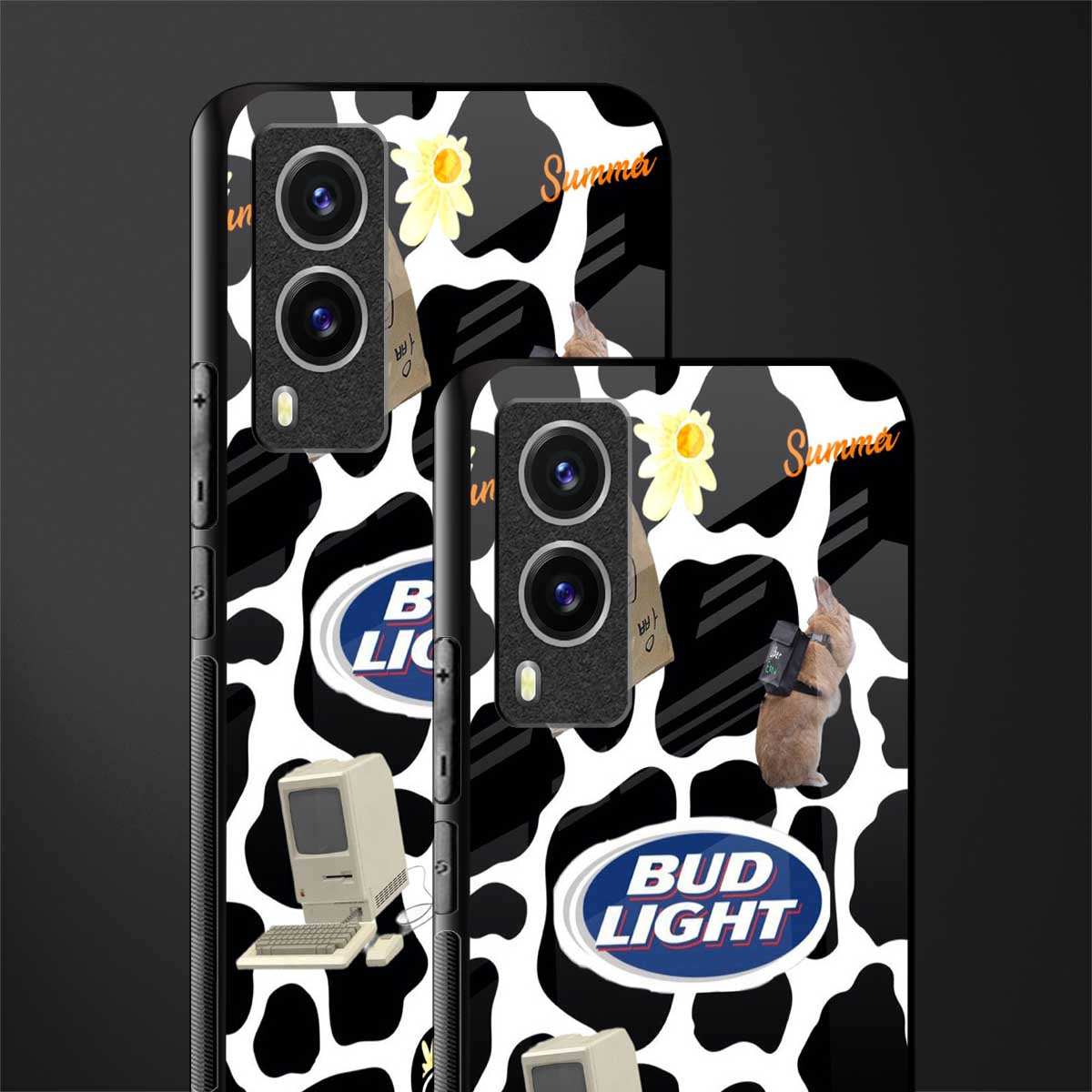 moo moo summer vibes glass case for vivo v21e 5g image-2