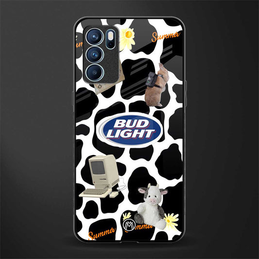 moo moo summer vibes glass case for oppo reno6 5g image