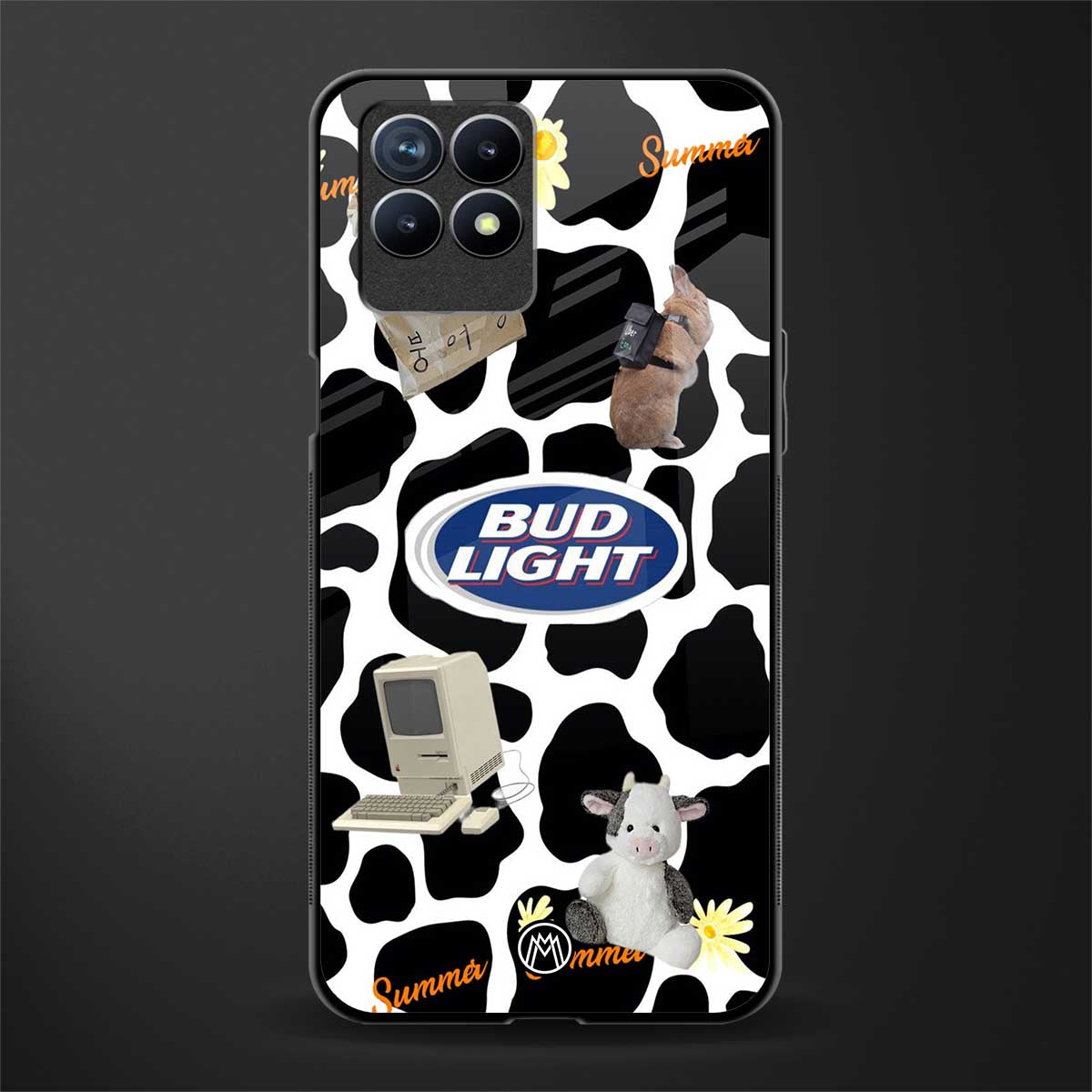 moo moo summer vibes glass case for realme 8i image
