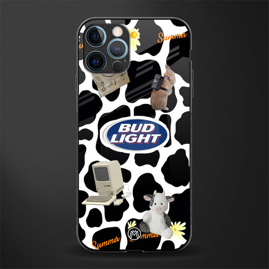 moo moo summer vibes glass case for iphone 14 pro max image