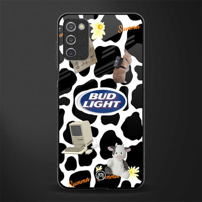 moo moo summer vibes glass case for samsung galaxy a03s image