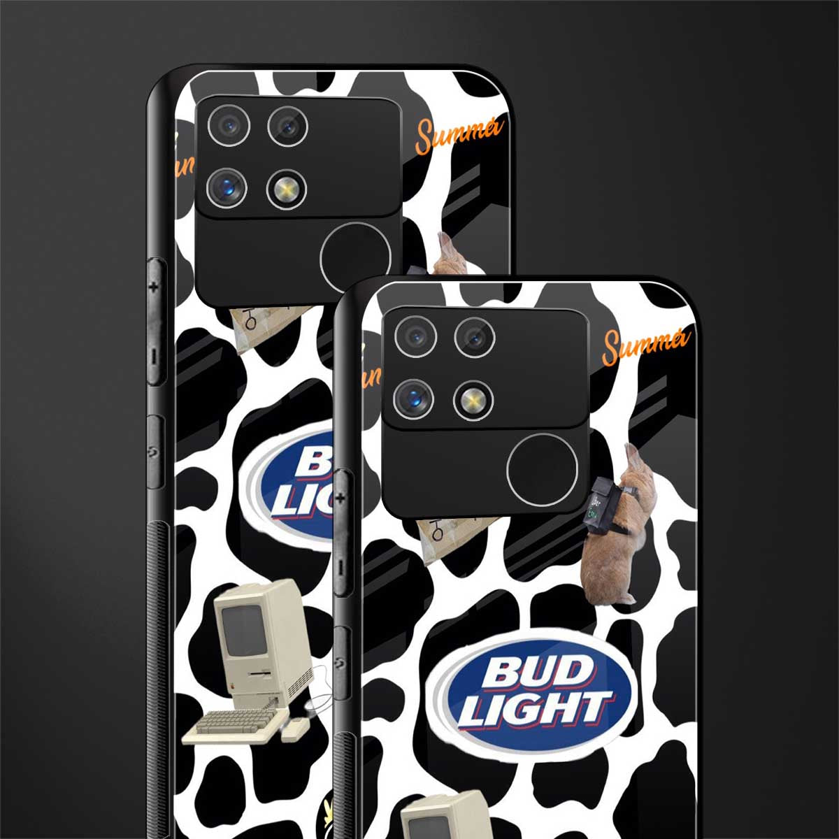moo moo summer vibes back phone cover | glass case for realme narzo 50a