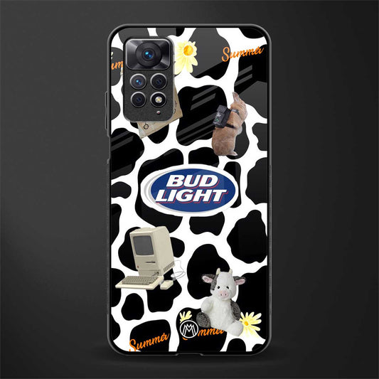 moo moo summer vibes back phone cover | glass case for redmi note 11 pro plus 4g/5g