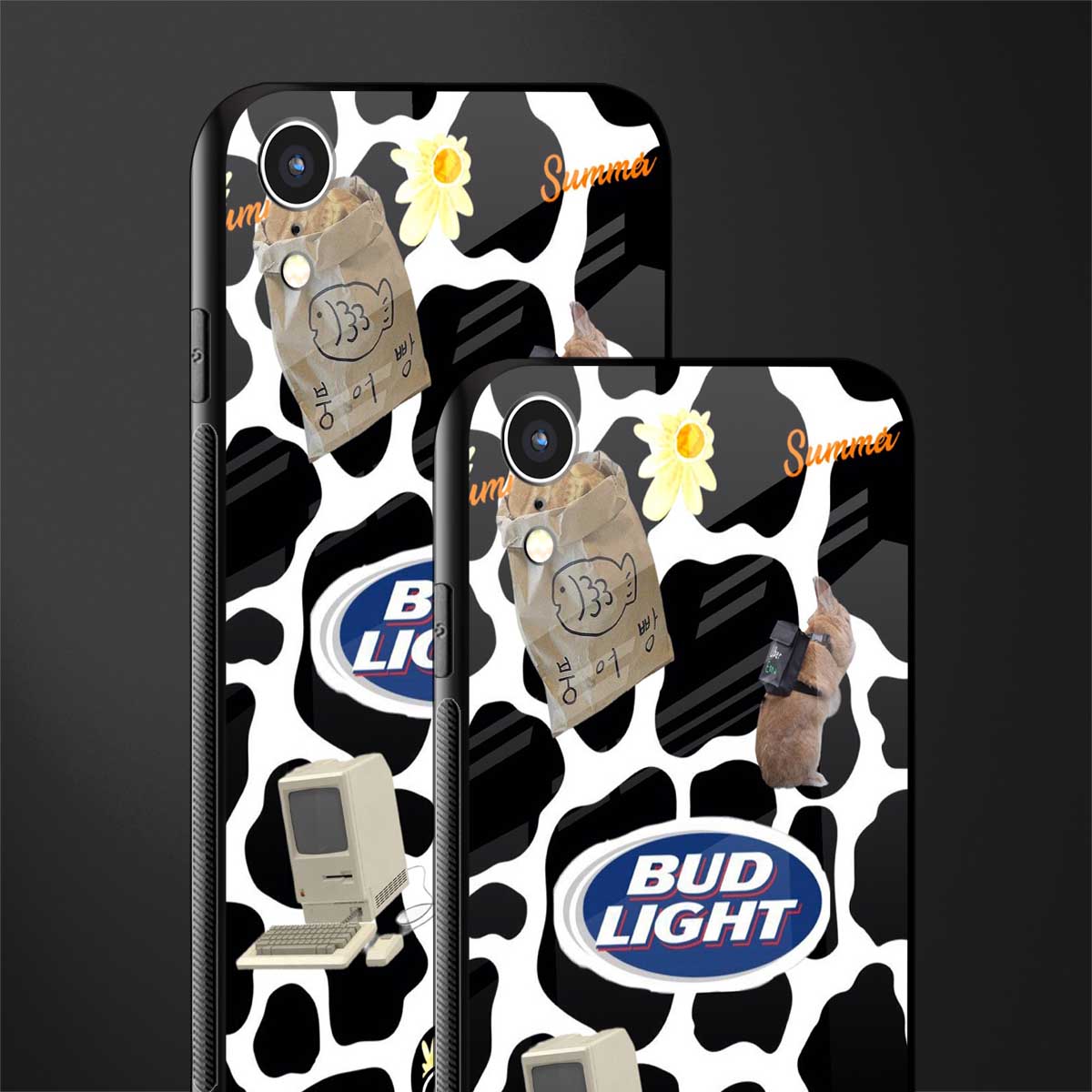 moo moo summer vibes glass case for iphone xr image-2