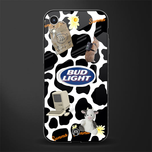 moo moo summer vibes glass case for iphone xr image