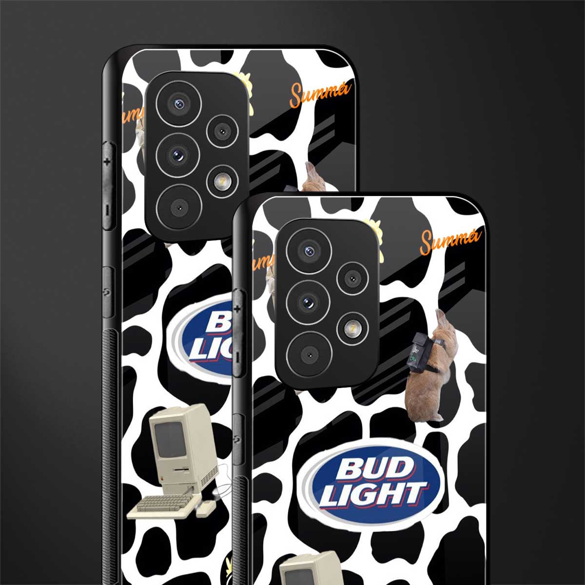 moo moo summer vibes back phone cover | glass case for samsung galaxy a53 5g