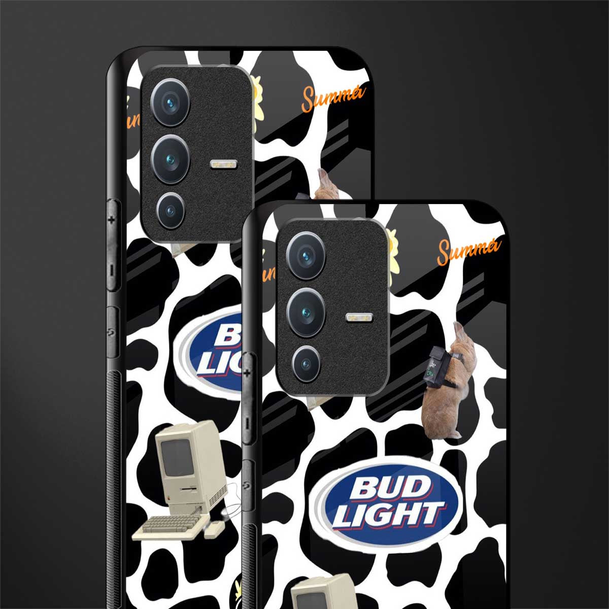 moo moo summer vibes glass case for vivo v23 5g image-2