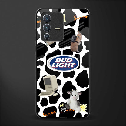 moo moo summer vibes glass case for vivo v23 5g image