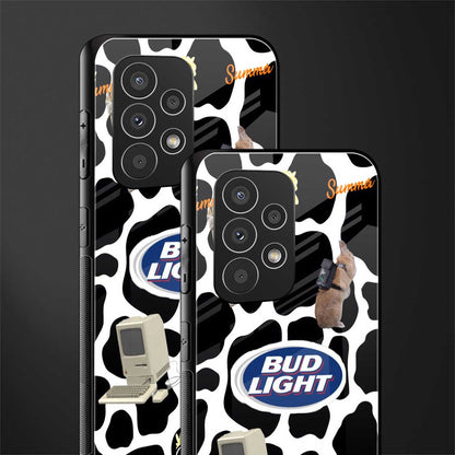moo moo summer vibes back phone cover | glass case for samsung galaxy a73 5g