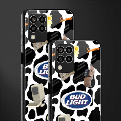 moo moo summer vibes back phone cover | glass case for samsung galaxy m33 5g