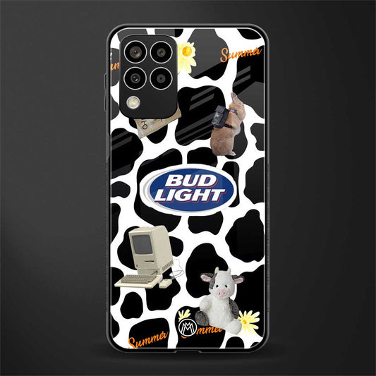 moo moo summer vibes back phone cover | glass case for samsung galaxy m33 5g