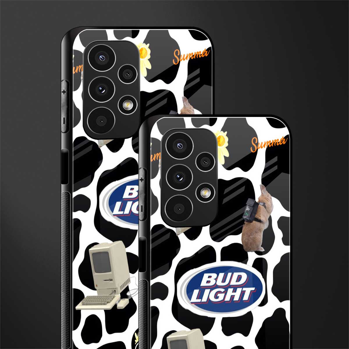 moo moo summer vibes back phone cover | glass case for samsung galaxy a13 4g
