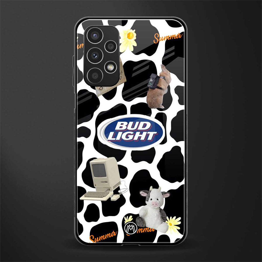 moo moo summer vibes back phone cover | glass case for samsung galaxy a13 4g