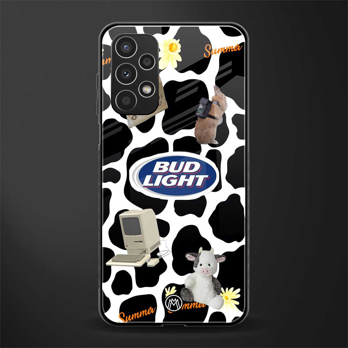 moo moo summer vibes back phone cover | glass case for samsung galaxy a13 4g