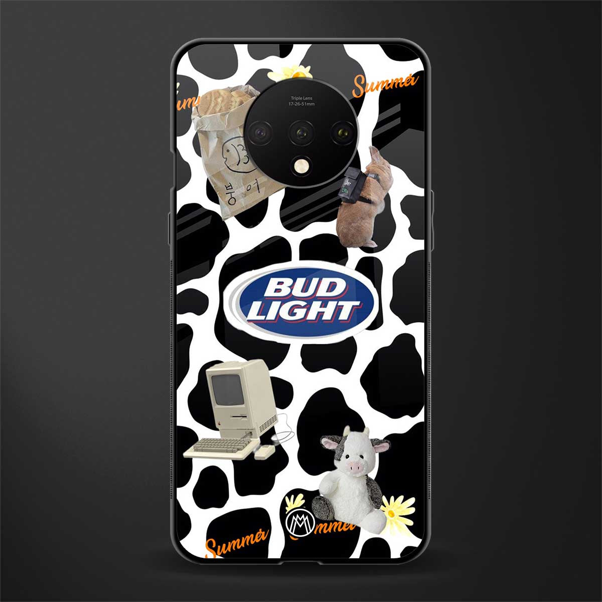 moo moo summer vibes glass case for oneplus 7t image