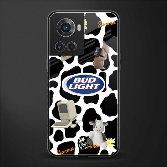 moo moo summer vibes back phone cover | glass case for oneplus 10r 5g