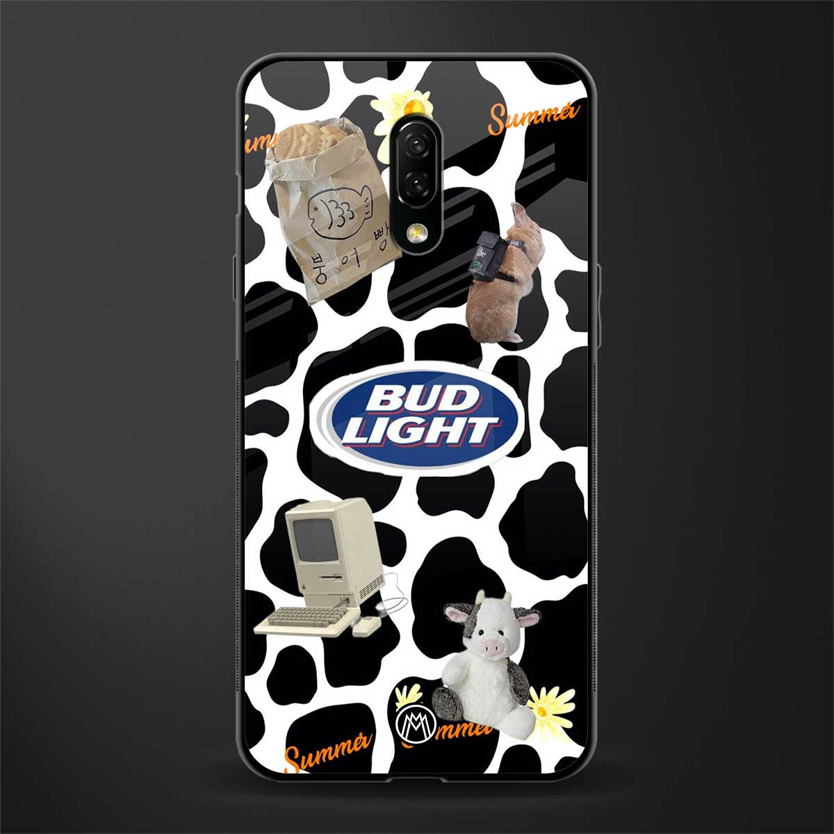 moo moo summer vibes glass case for oneplus 7 image