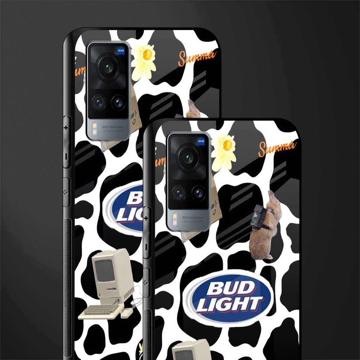 moo moo summer vibes glass case for vivo x60 image-2