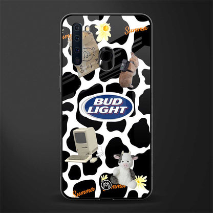 moo moo summer vibes glass case for samsung a21 image