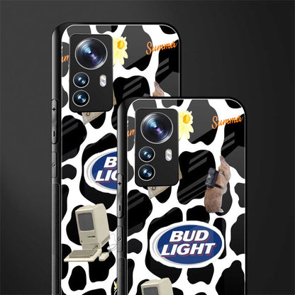 moo moo summer vibes back phone cover | glass case for xiaomi 12 pro