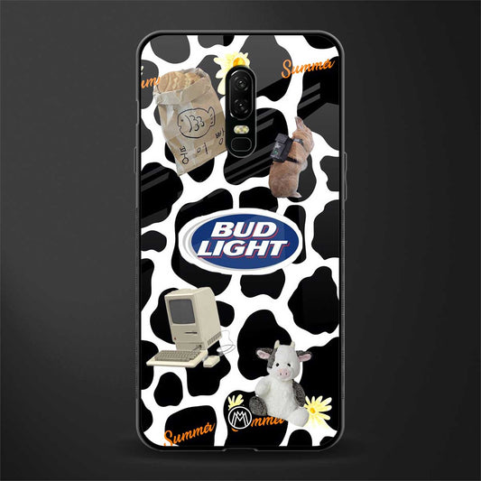 moo moo summer vibes glass case for oneplus 6 image