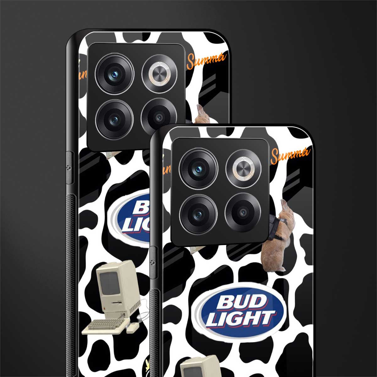 moo moo summer vibes back phone cover | glass case for oneplus 10t