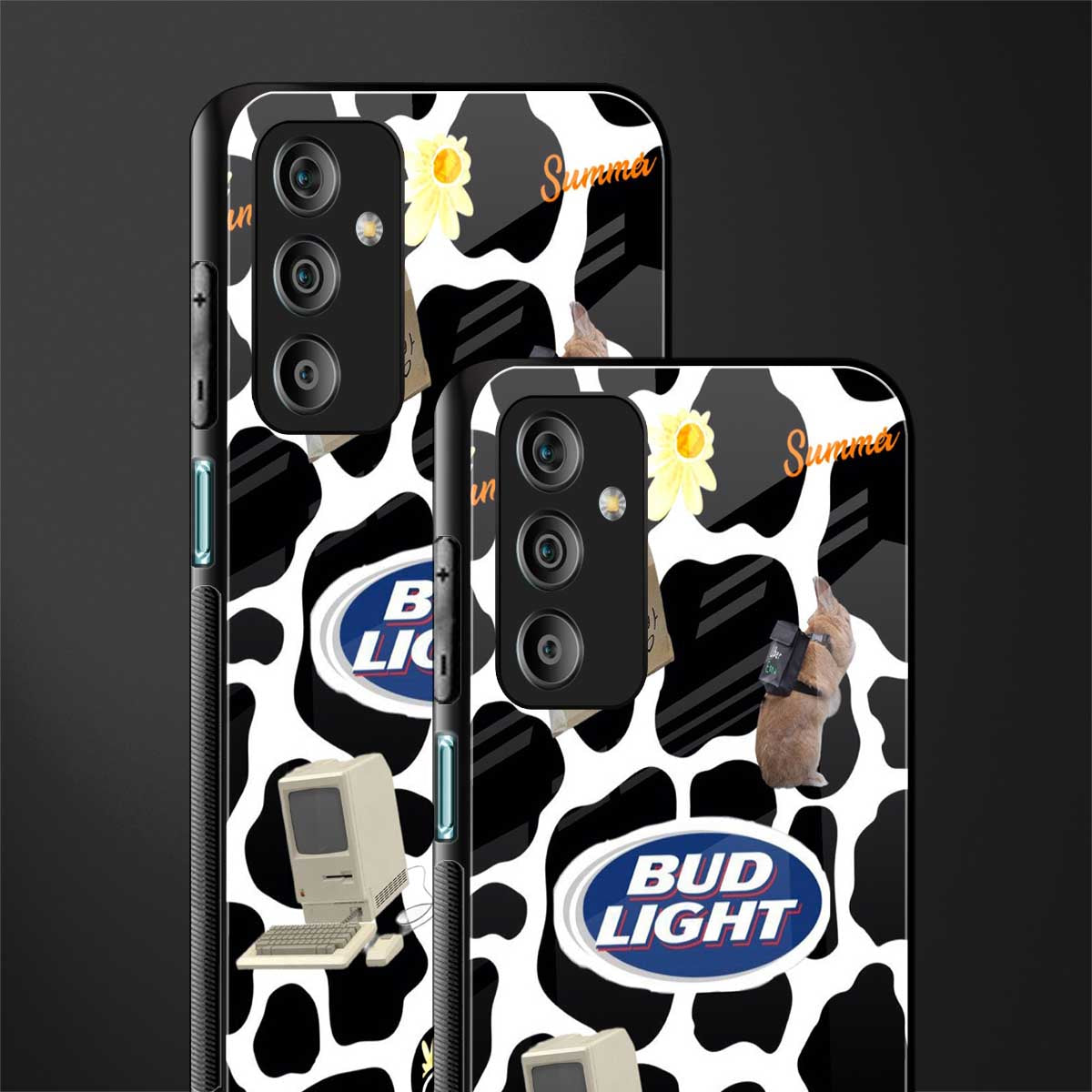 moo moo summer vibes back phone cover | glass case for samsung galaxy f23 5g