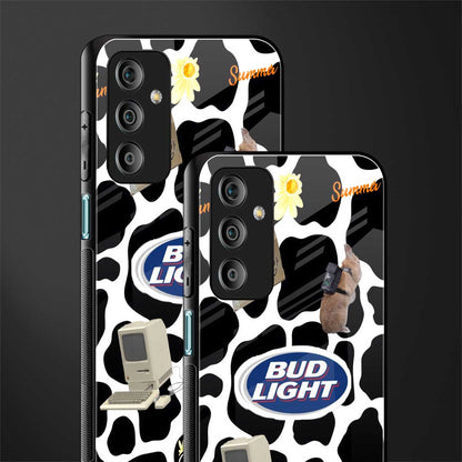 moo moo summer vibes back phone cover | glass case for samsung galaxy f23 5g