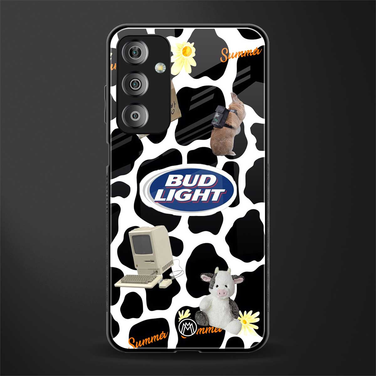 moo moo summer vibes back phone cover | glass case for samsung galaxy f23 5g