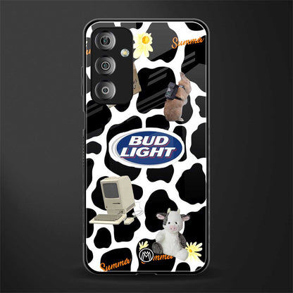 moo moo summer vibes back phone cover | glass case for samsung galaxy f23 5g