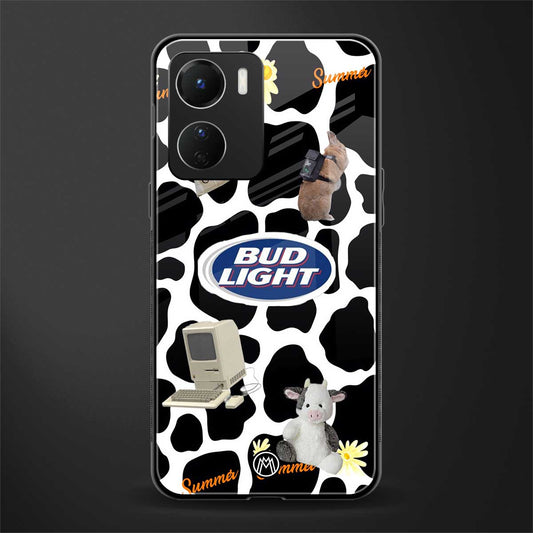 moo moo summer vibes back phone cover | glass case for vivo y16