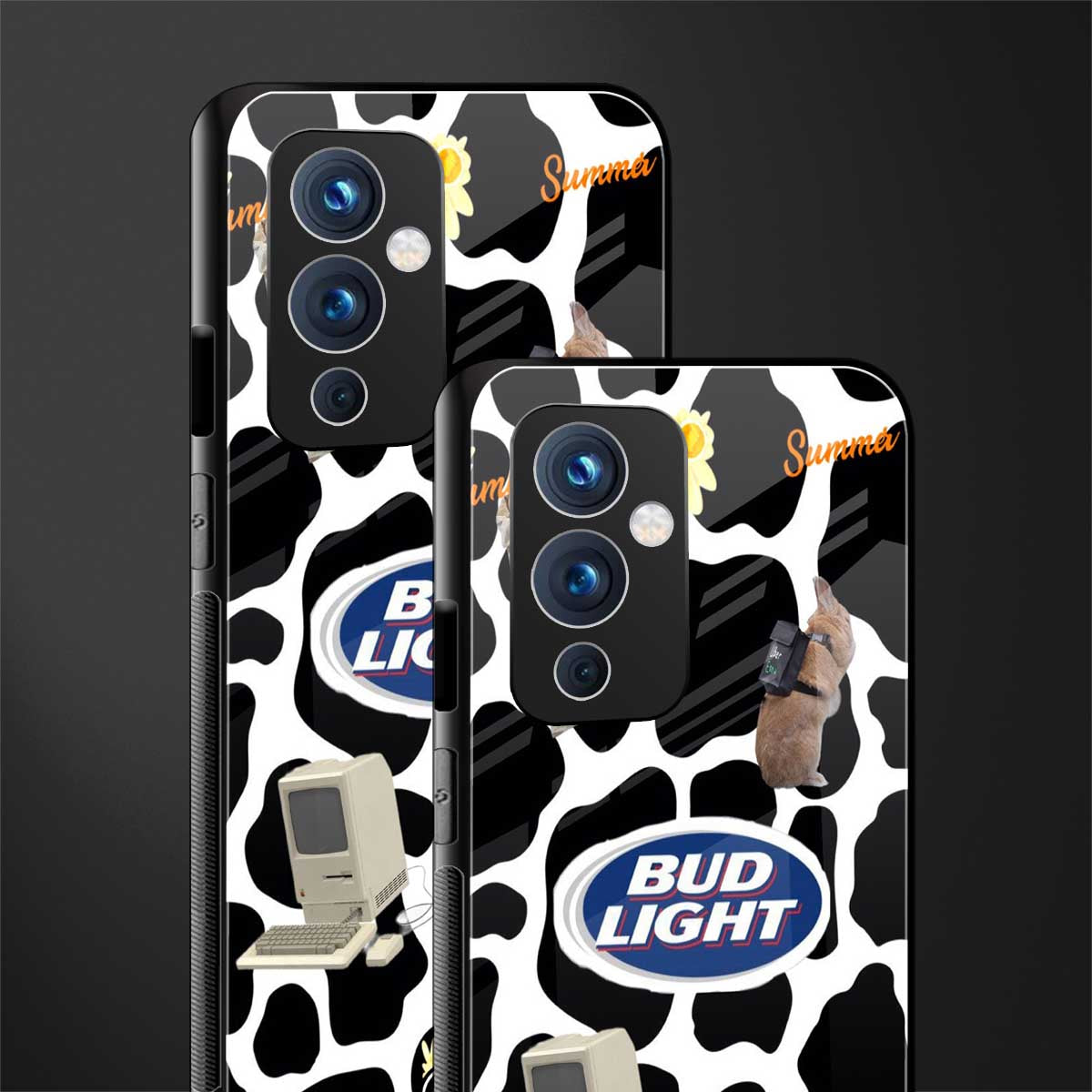 moo moo summer vibes back phone cover | glass case for oneplus 9