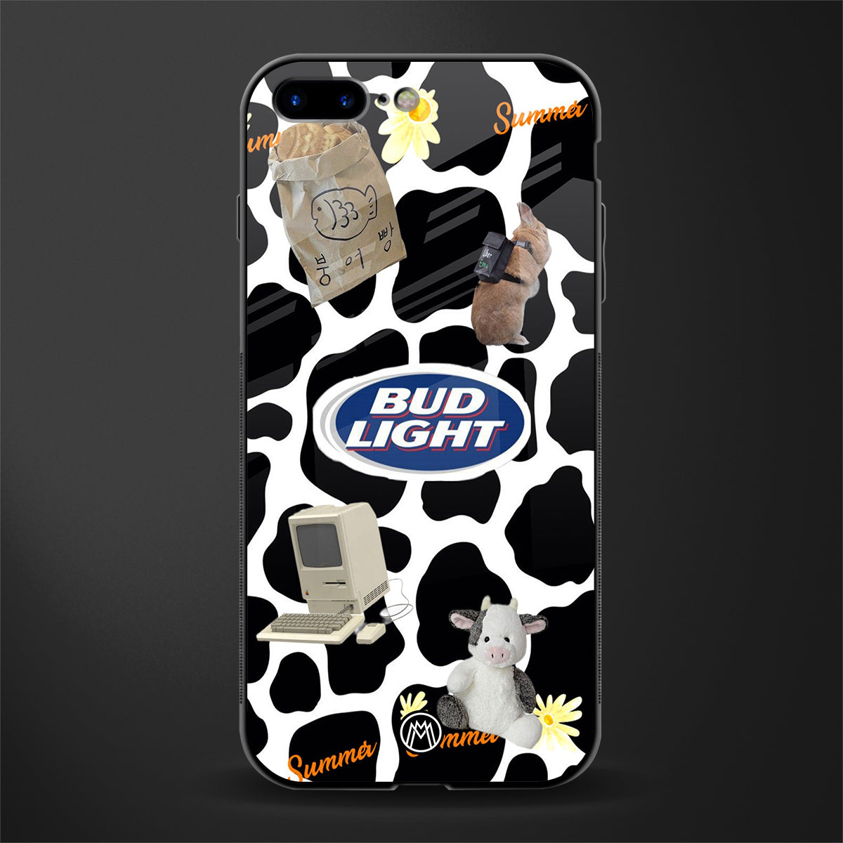moo moo summer vibes glass case for iphone 7 plus image