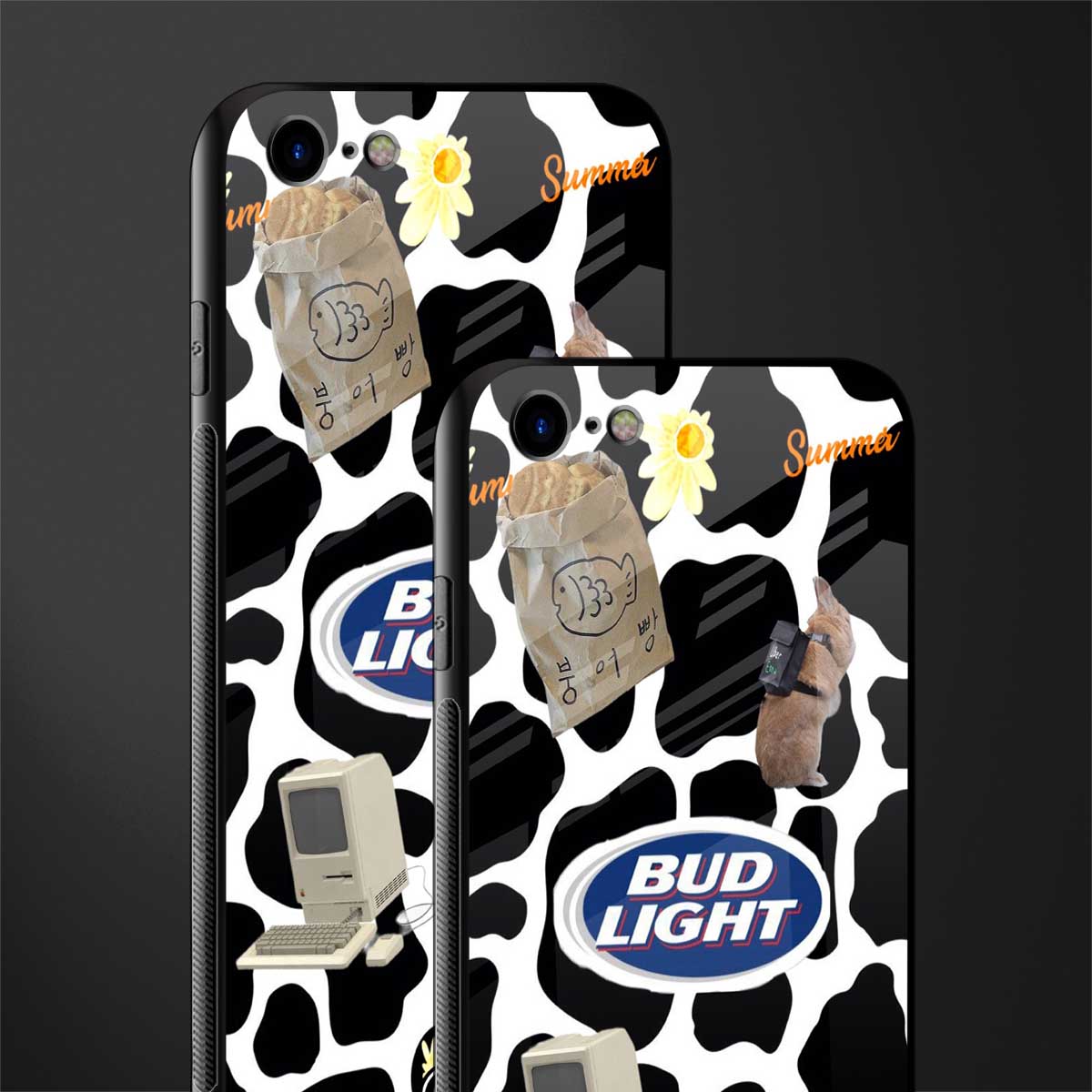 moo moo summer vibes glass case for iphone 7 image-2
