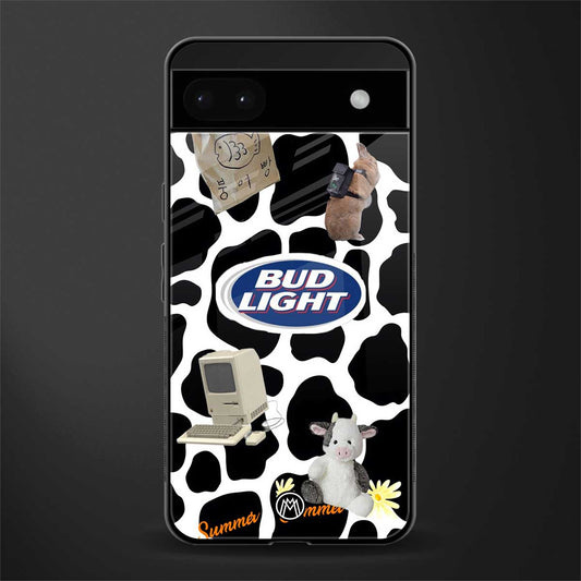 moo moo summer vibes back phone cover | glass case for google pixel 6a