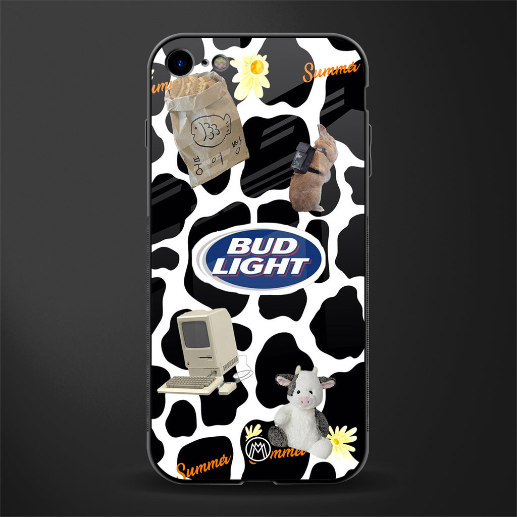 moo moo summer vibes glass case for iphone 8 image