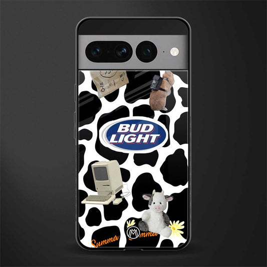 moo moo summer vibes back phone cover | glass case for google pixel 7 pro