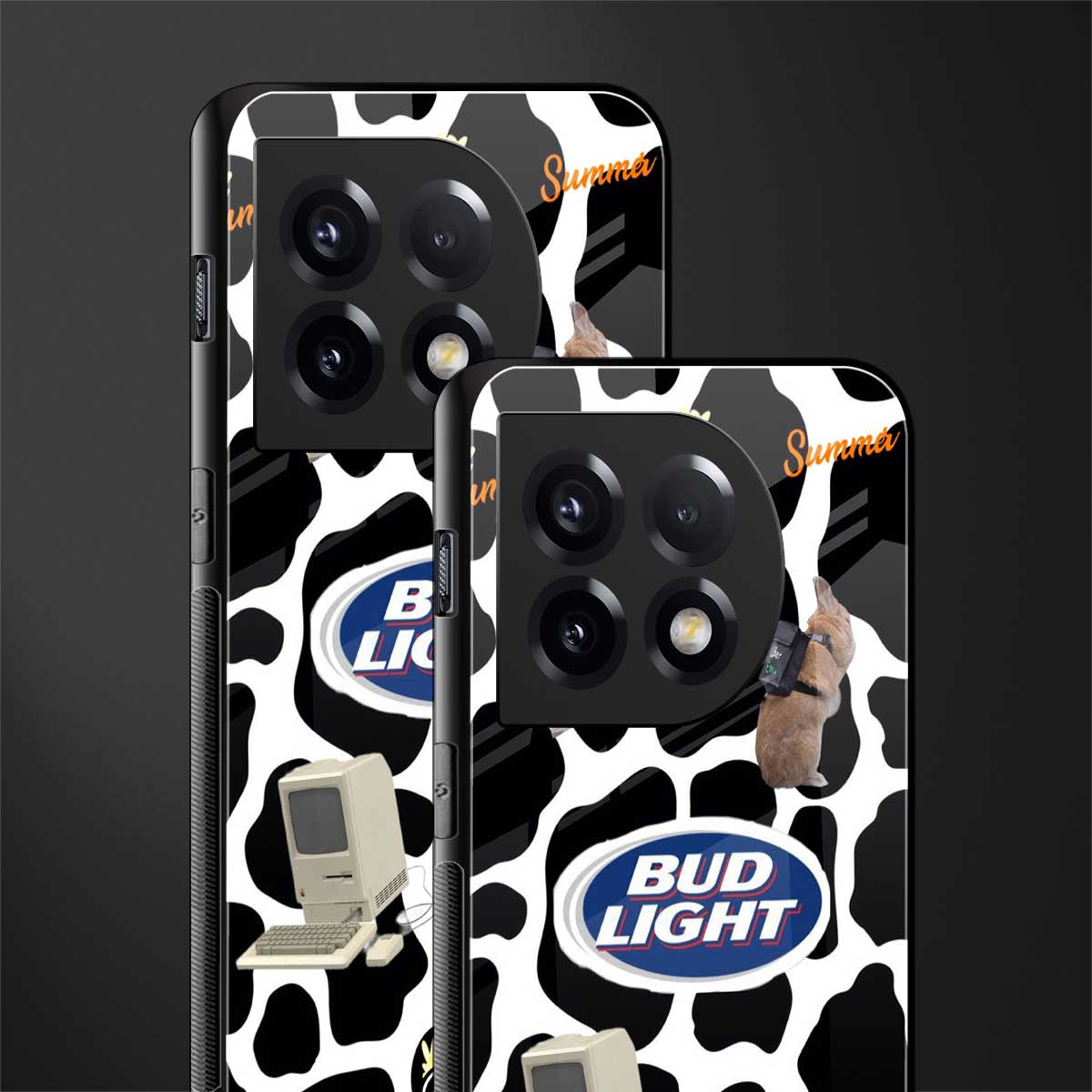 moo moo summer vibes back phone cover | glass case for oneplus 11