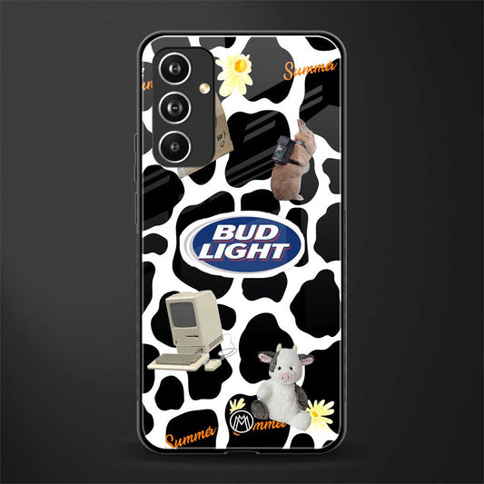 moo moo summer vibes back phone cover | glass case for samsung galaxy a54 5g