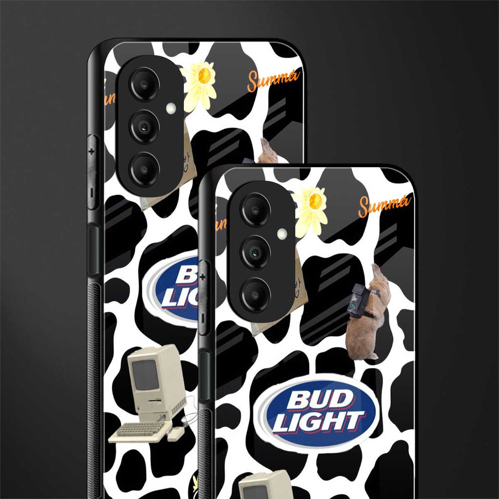 moo moo summer vibes back phone cover | glass case for samsung galaxy a14 5g