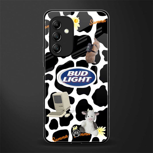 moo moo summer vibes back phone cover | glass case for samsung galaxy a14 5g