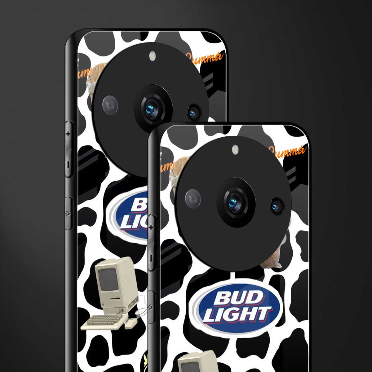 moo moo summer vibes back phone cover | glass case for realme 11 pro 5g