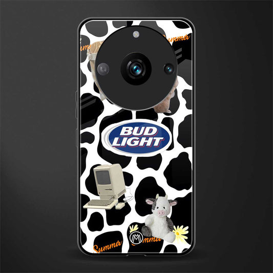 moo moo summer vibes back phone cover | glass case for realme 11 pro 5g