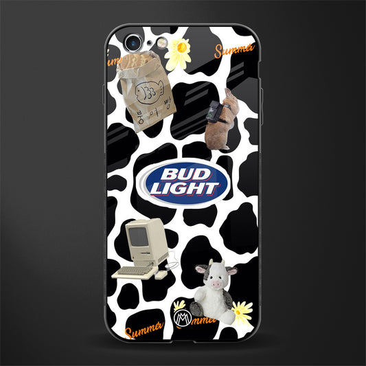 moo moo summer vibes glass case for iphone 6 plus image