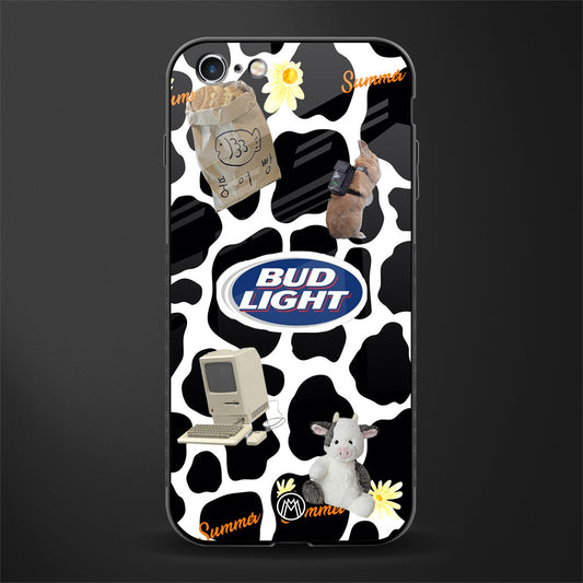 moo moo summer vibes glass case for iphone 6 image
